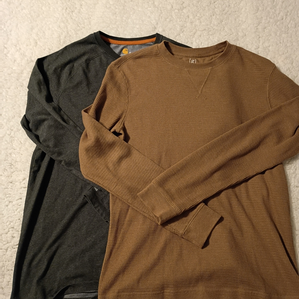 Carhartt Gray and Orange Relaxed Fit Tee
